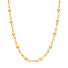Fio em Ouro de 19.2kl, adornada de elegantes Contas de Viana intercaladas com Elos Infinitum.  Elegante e sofisticado, este Fio de Ouro com Contas de Viana conjuga a modernidade e a tradição numa mesma joia delicada. Ideal para oferecer a alguém especial ou para se presentear a si próprio, este colar de contas de viana é perfeito para complementar os seus visuais.