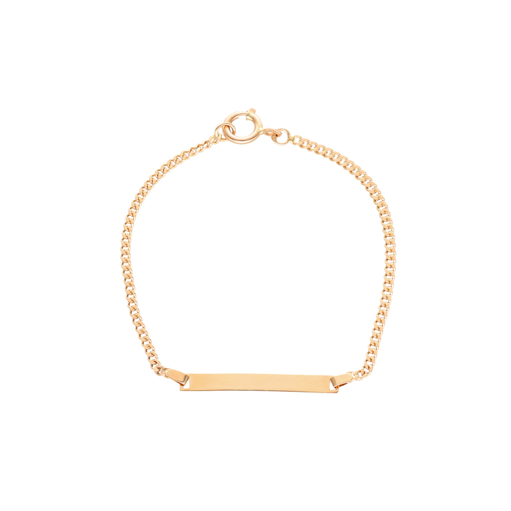 Pulseira de Criança em Ouro 19kl com Chapa (13cm)