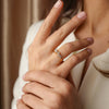 Anel em Ouro 19K com Duas Fiadas de Diamantes (T16)