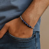 Pulseira Tempus em Aço com Contas Azuis