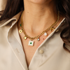 Colar Brave em Aço Dourado com Pendentes