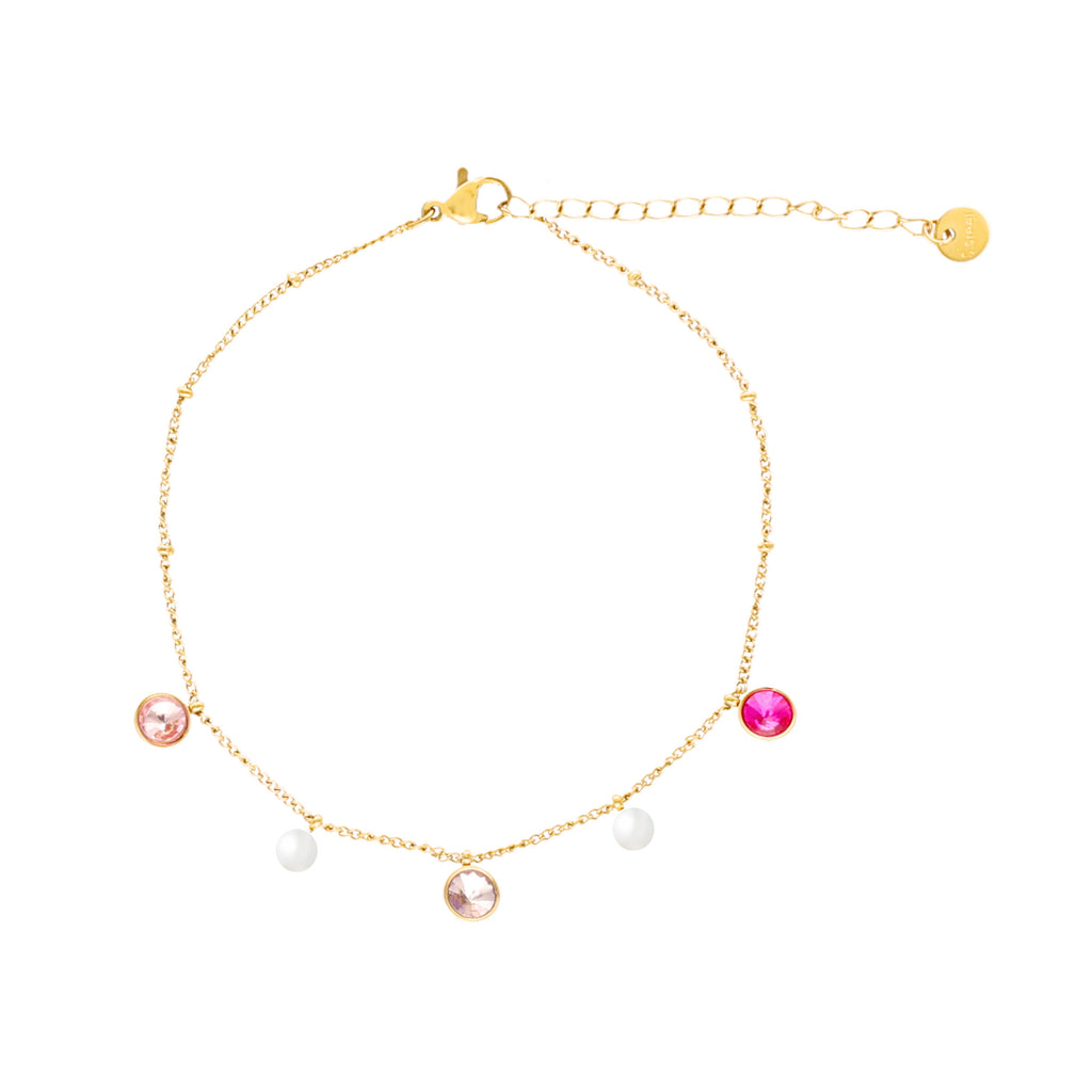 Pulseira de Pé Arco íris em Aço Inoxidável