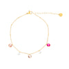 Pulseira de Pé Arco íris em Aço Inoxidável