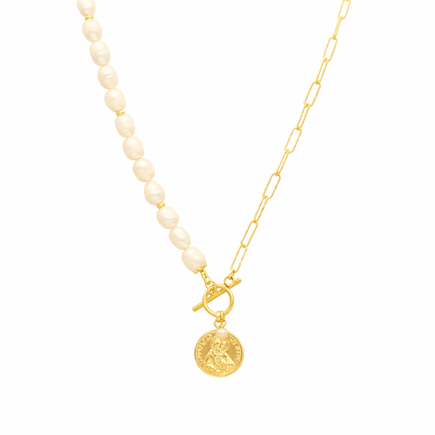 Silver Necklace with Stylized Heart and Zirconias