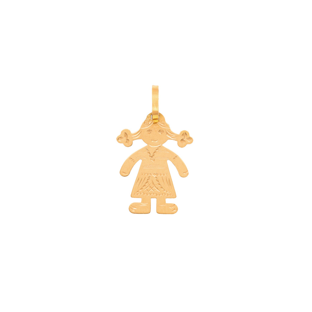Medalha Menina em Ouro 19kl (2cm)