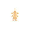 Medalha Menina em Ouro 19kl (2cm)