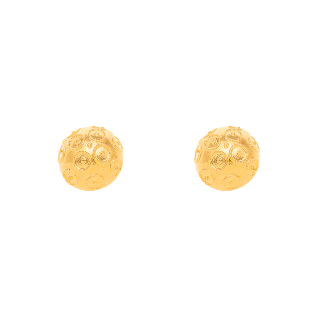 Brincos Meia Bola de Viana em Ouro 19kl (1.4cm)
