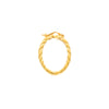 Fecho Oval em Ouro 19kl Tracejado, para Cordão