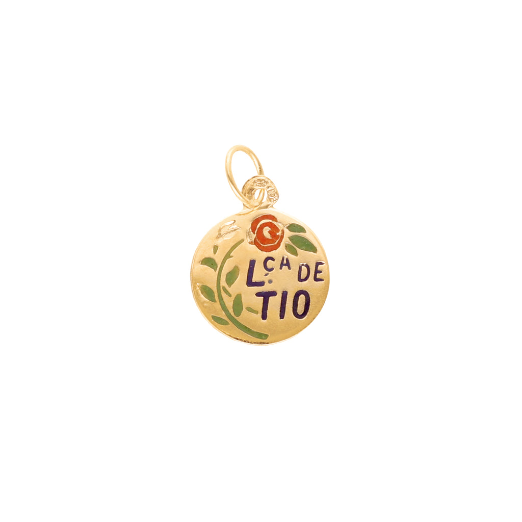 Medalha Lembrança de Tio em Ouro (1cm) - Loja do Ouro
