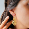 Brincos Rainha em Ouro 19kl (4.5cm)