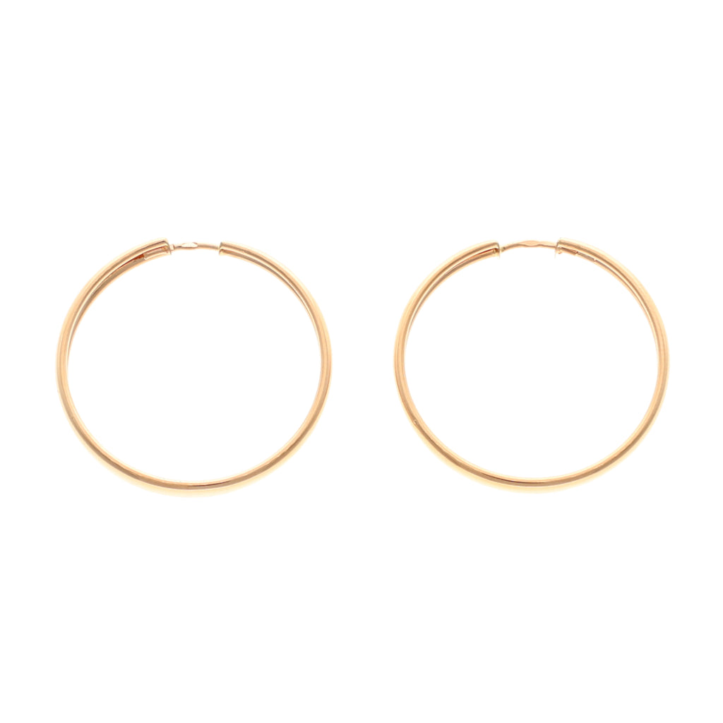 Argolas Médias Achatadas em Ouro 19kl (2.7cm)
