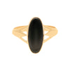 Anel em Ouro 19kl com Onix e Recortes (T26)