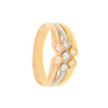 Anel Tricolor em Ouro 19kl com Favo de Zircónias (T22)