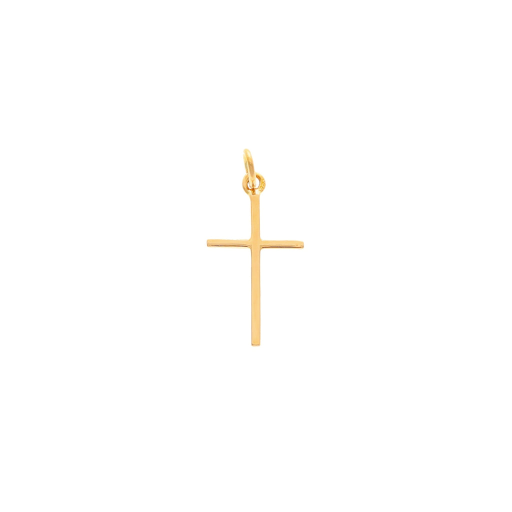 Cruz Reta em Ouro 19kl (1.8cm)