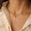 Cruz Reta em Ouro 19kl (1.8cm)