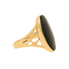 Anel em Ouro 19kl com Onix e Recortes (T15)