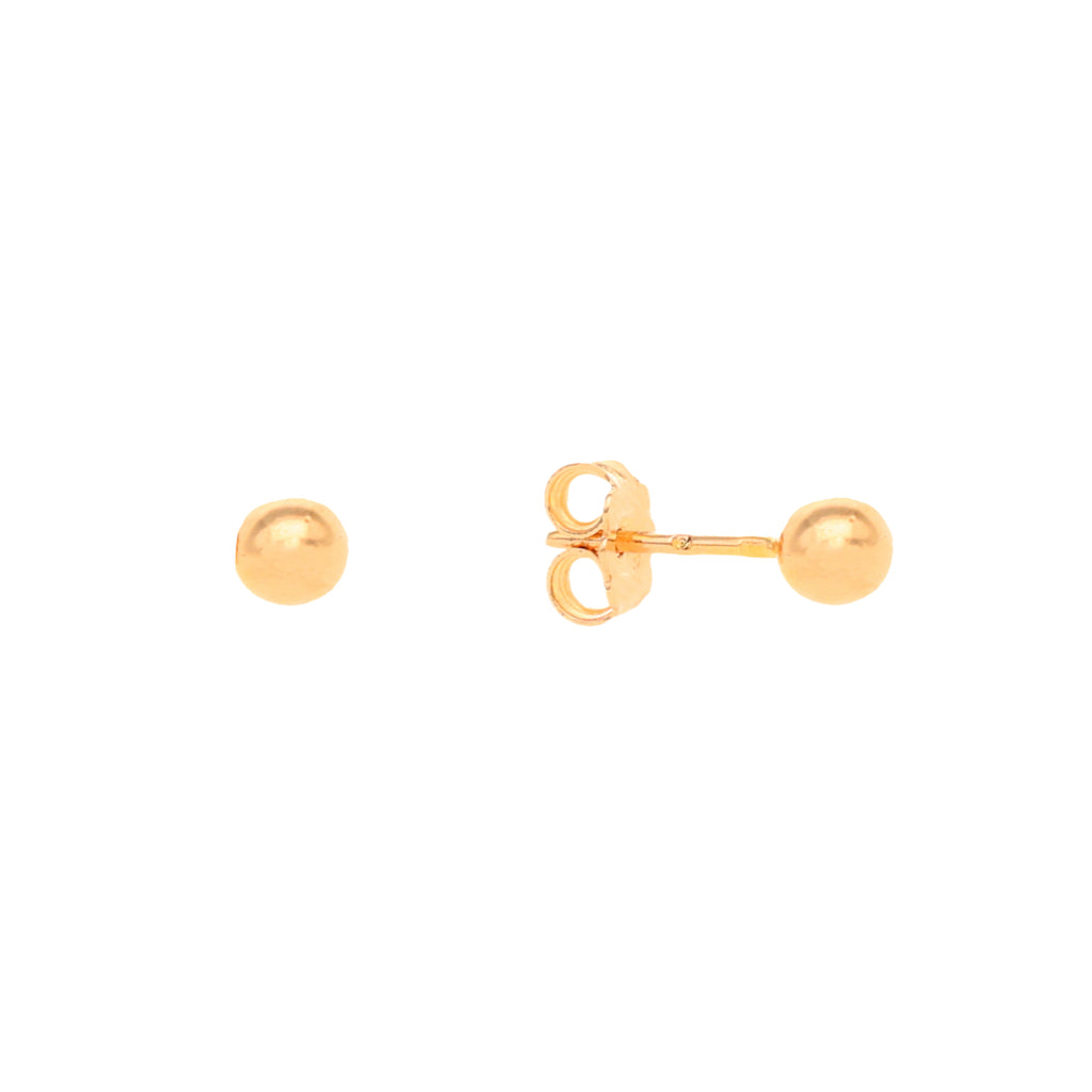 Brincos Bola em Ouro 19kl (5mm)