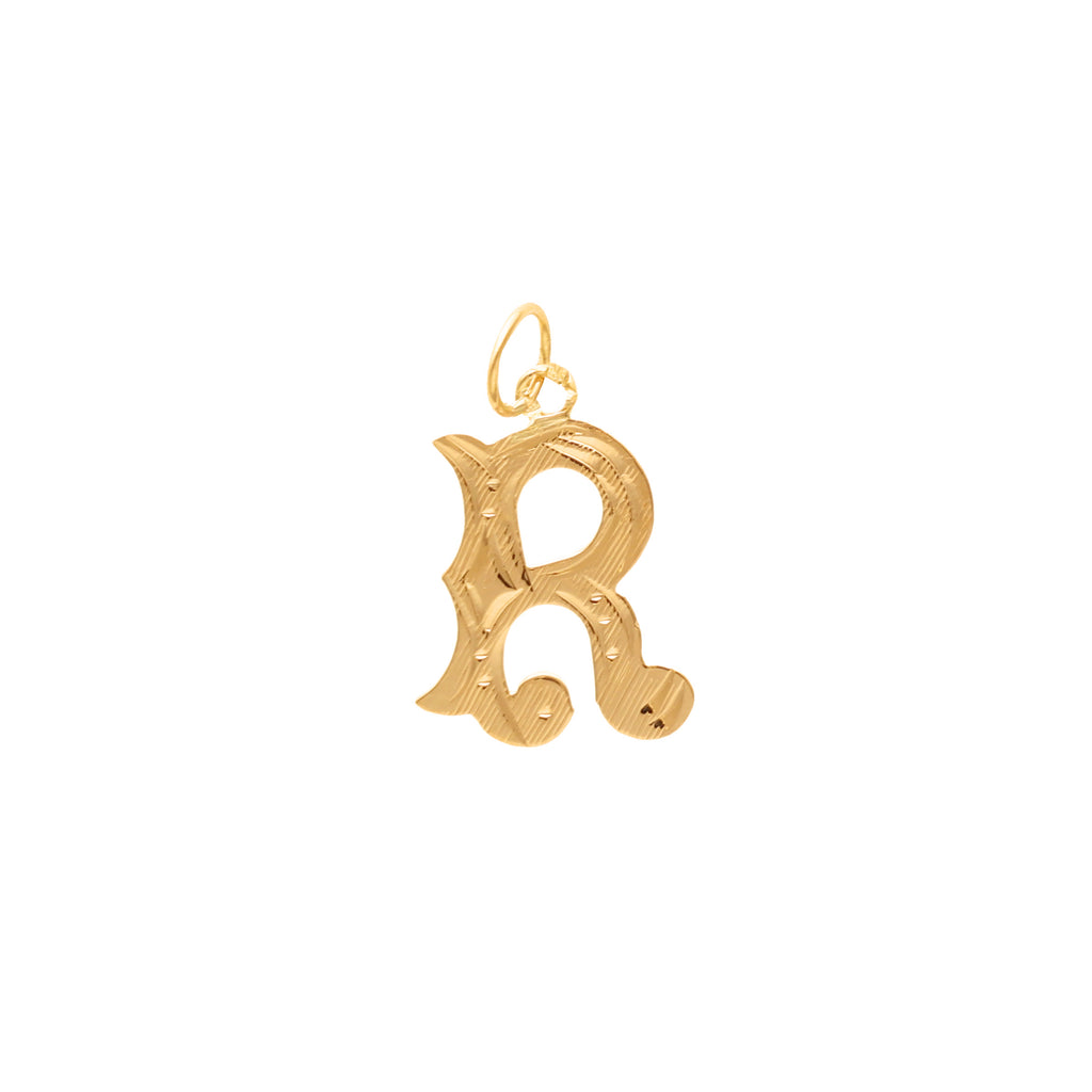 Medalha Letra R em Ouro 19kl (1.5cm)