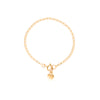 Pulseira de Criança em Ouro 19kl com Coração (12cm)
