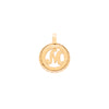 Medalha Redonda em Ouro 19kl com Letra M (1.3cm)