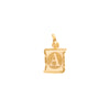 Medalha Papiro em Ouro 19kl com Letra A (1.2cm)