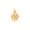 Medalha Oval em Ouro 19kl com Letra M (1.8cm)