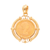 Libra Rainha Isabel II (1966) em Ouro 22kl com Aro Monarquia em Ouro 19kl