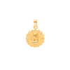 Medalha Flor em Ouro 19kl com Anjo da Guarda (1.6cm)