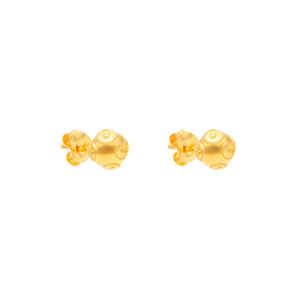 Brincos Contas de Viana em Ouro 19kl (0.7cm)