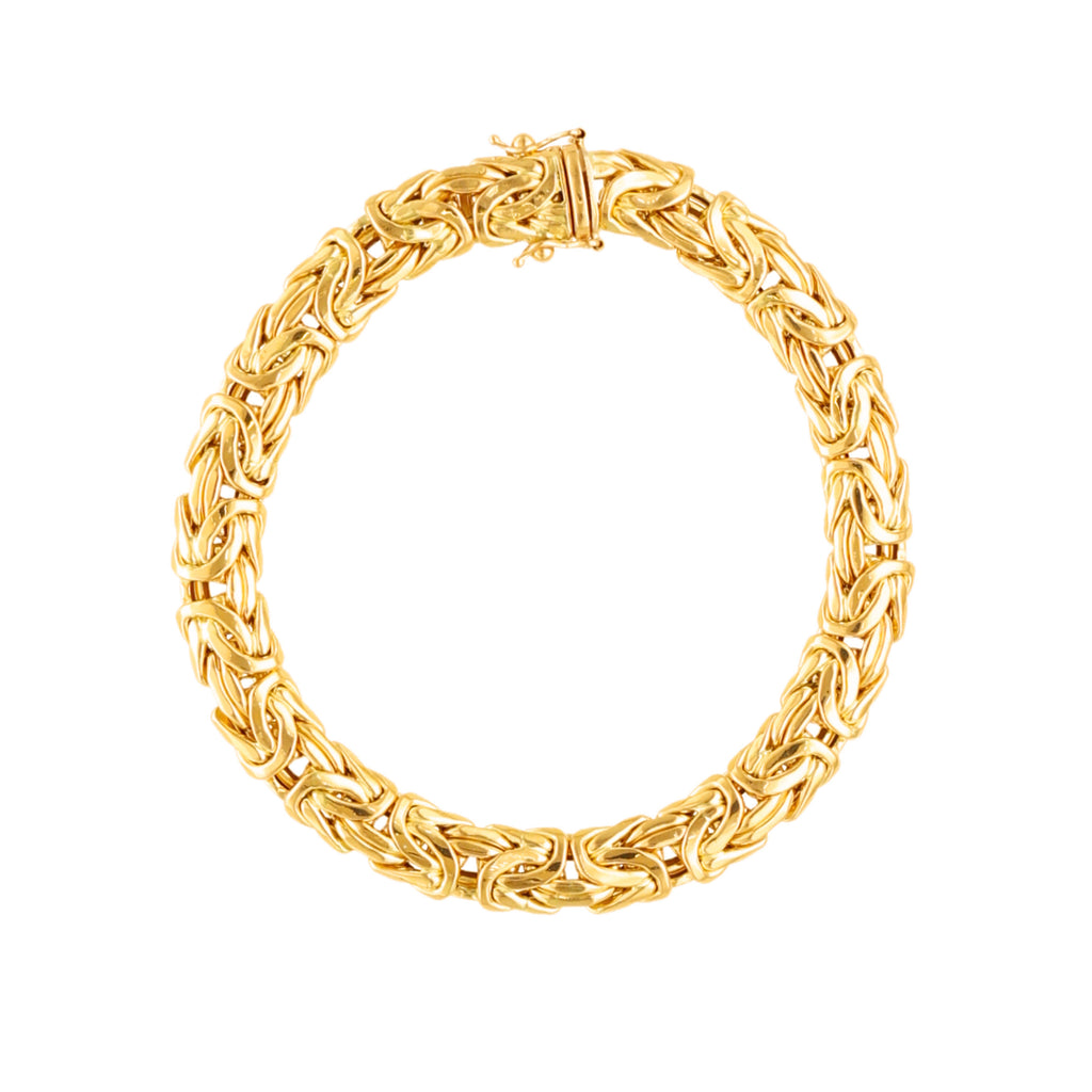 Pulseira Malha Entrelaçada em Ouro 19kl (20cm)