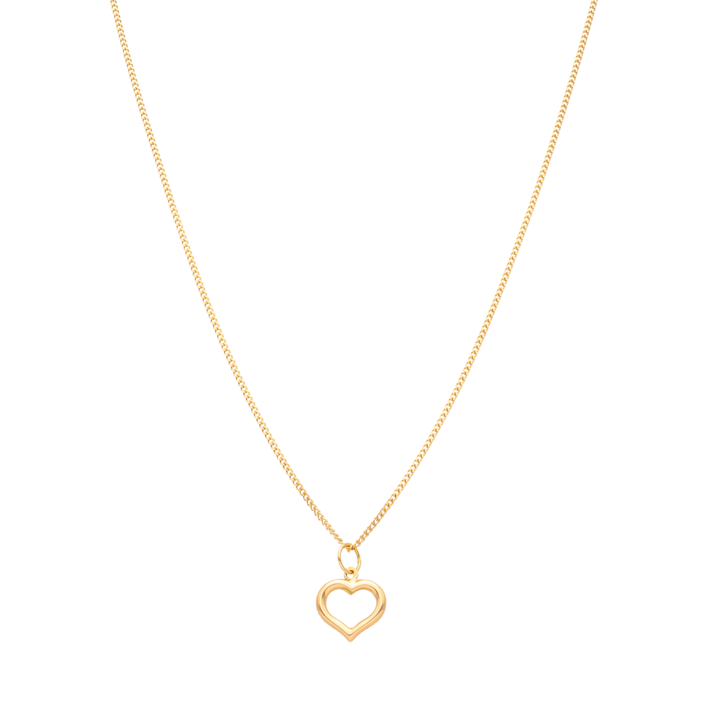 Fio em Ouro 19kl com Coração Aberto (45cm)