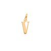Medalha Letra V em Ouro 19kl (1.2cm)