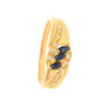Anel em Ouro 19kl com Safiras e Diamantes (T17)