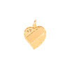Medalha Coração em Ouro 19kl, ideal para gravar (1.7cm)