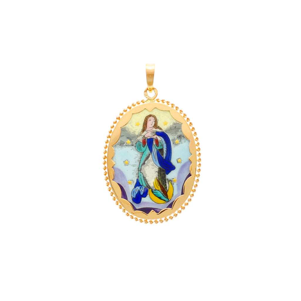 Medalha em Ouro 19kl com imagem de Nossa Senhora da Conceição