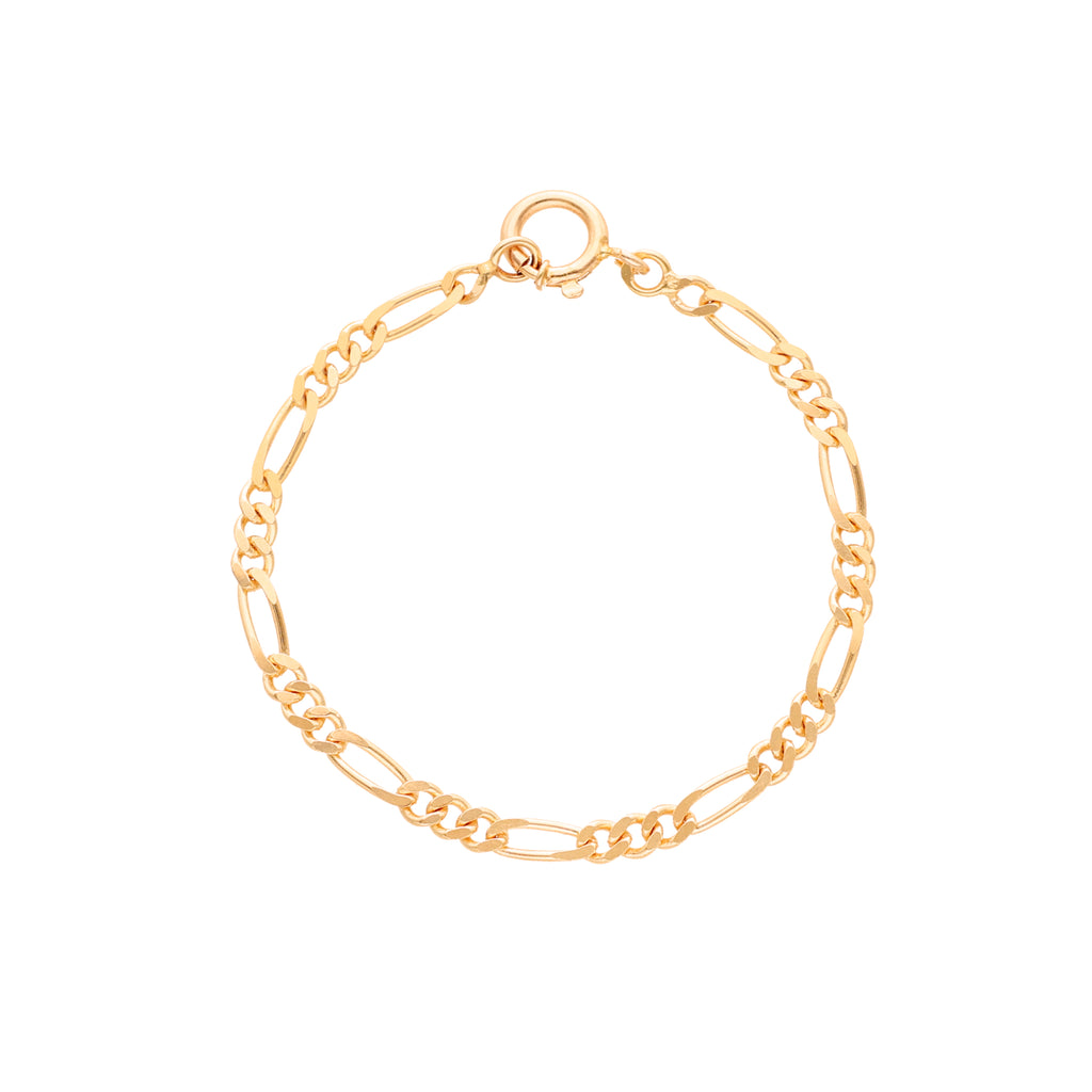 Pulseira Criança Malha 3x1 em Ouro 19kl (13cm)