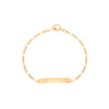 Pulseira de Criança em Ouro 19kl com Malha 3x1 e Chapa (13cm)