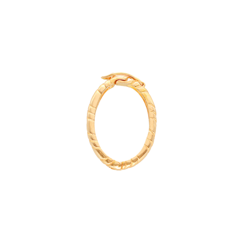 Fecho Oval em Ouro 19kl com Pormenores, para Cordão