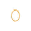 Fecho Oval em Ouro 19kl com Pormenores, para Cordão