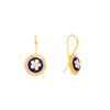 Brincos Caramujos em Ouro 19kl e Esmalte Colorido (1.2cm)