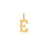 Medalha Letra E Raiada em Ouro de 19kl (1.4cm)