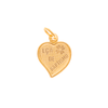 Medalha Coração "Lça de Baptismo" em Ouro 19kl (1.5cm)