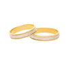 Par de Alianças Imperial em Ouro Bicolor 19kl (T23 - T27)