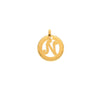 Medalha Redonda em Ouro 19kl com Letra N (1.6cm)