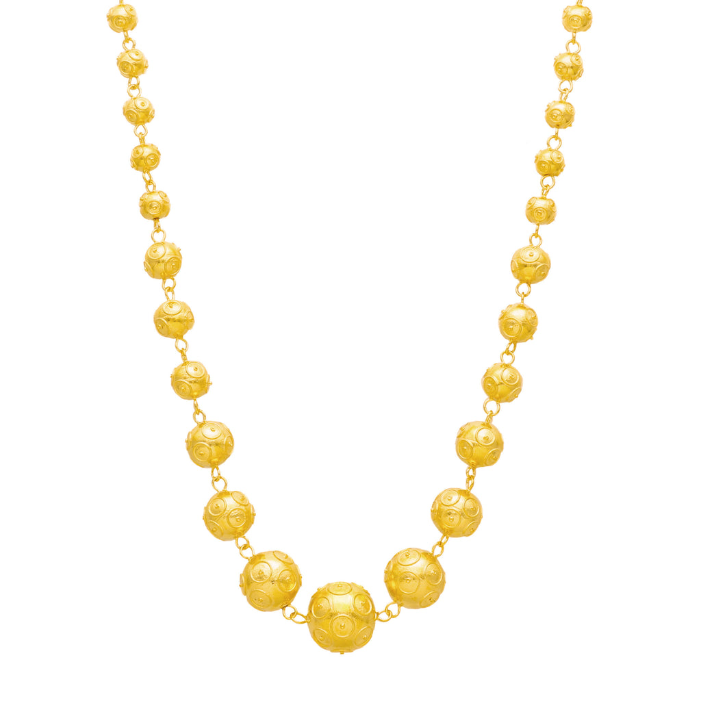 Colar Contas de Viana Diversas em Ouro 19kl (45cm)