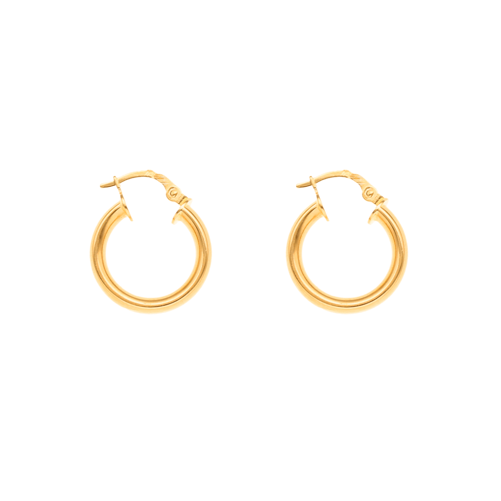 Argolas Pequenas e Grossas em Ouro 19kl (1.5cm)