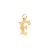 Medalha Letra F Raiada em Ouro de 19kl (1.5cm)