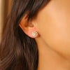 Brincos Chuveiro em Ouro 19kl com Zirconias