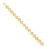 Pulseira em Ouro 19kl com Flores em Filigrana (18,5cm)