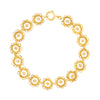 Pulseira em Ouro 19kl com Flores em Filigrana (18,5cm)